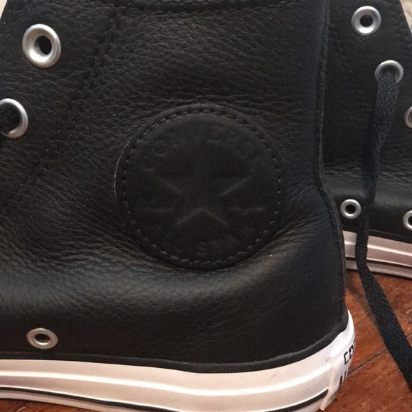 Ltd Edition Leather “The Clash” Converse All Stars - Picture 3 of 6